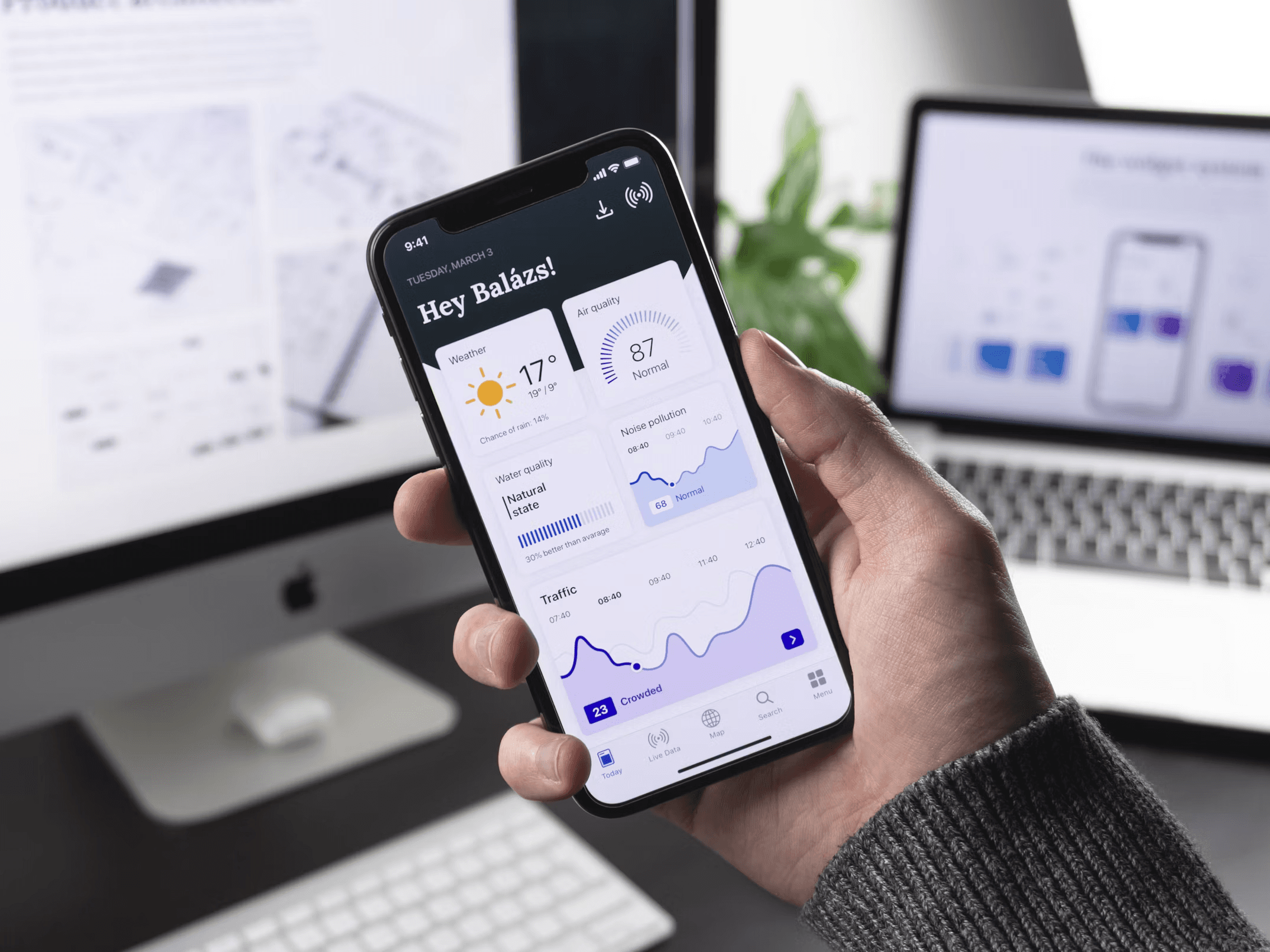 Product interface on a workstation